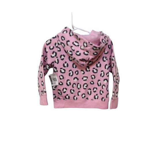 CAT & Jack Pink Leopard Print Jacket With Hood Full Zipper Size 2T - Picture 2 of 3